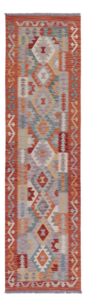 Runner Kelim Rug - Splash - 292 x 79 cm - multicolored