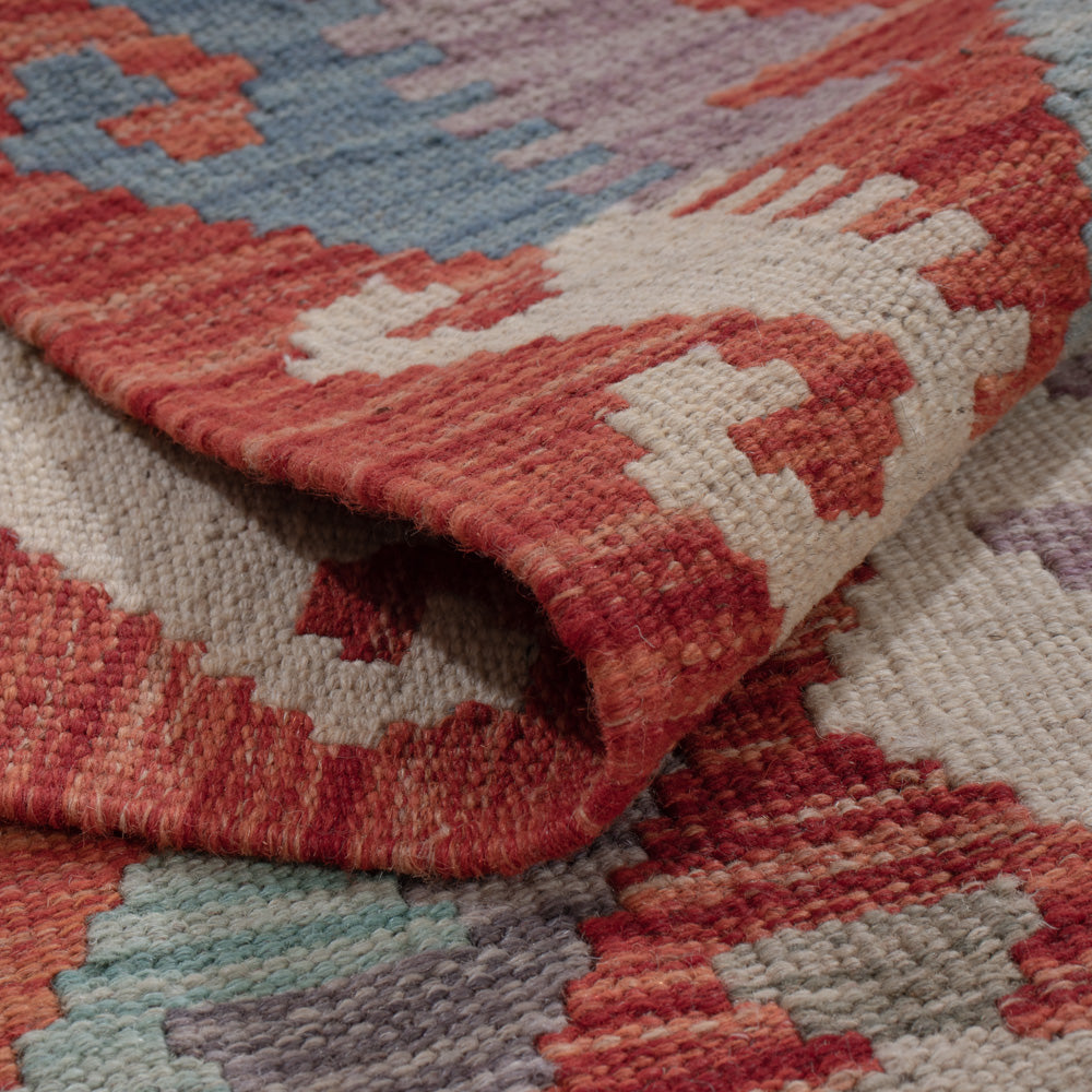 Runner Kelim Rug - Splash - 299 x 83 cm - multicolored