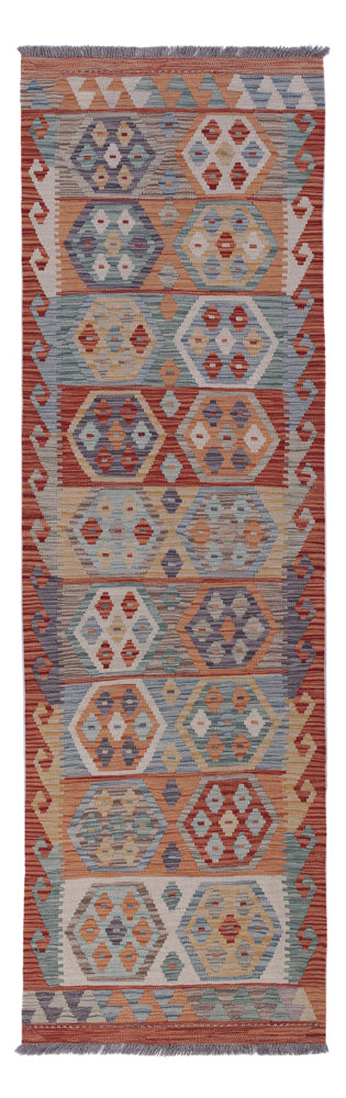 Runner Kelim Rug - Splash - 243 x 80 cm - multicolored