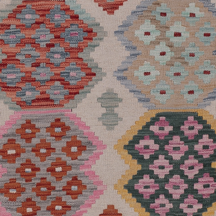 Runner Kelim Rug - Splash - 299 x 87 cm - multicolored