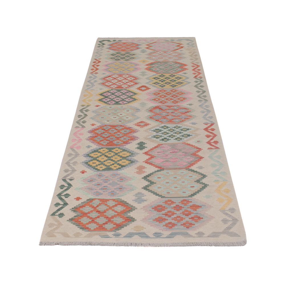 Runner Kelim Rug - Splash - 299 x 87 cm - multicolored