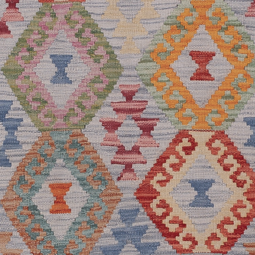 Runner Kelim Rug - Splash - 299 x 80 cm - multicolored