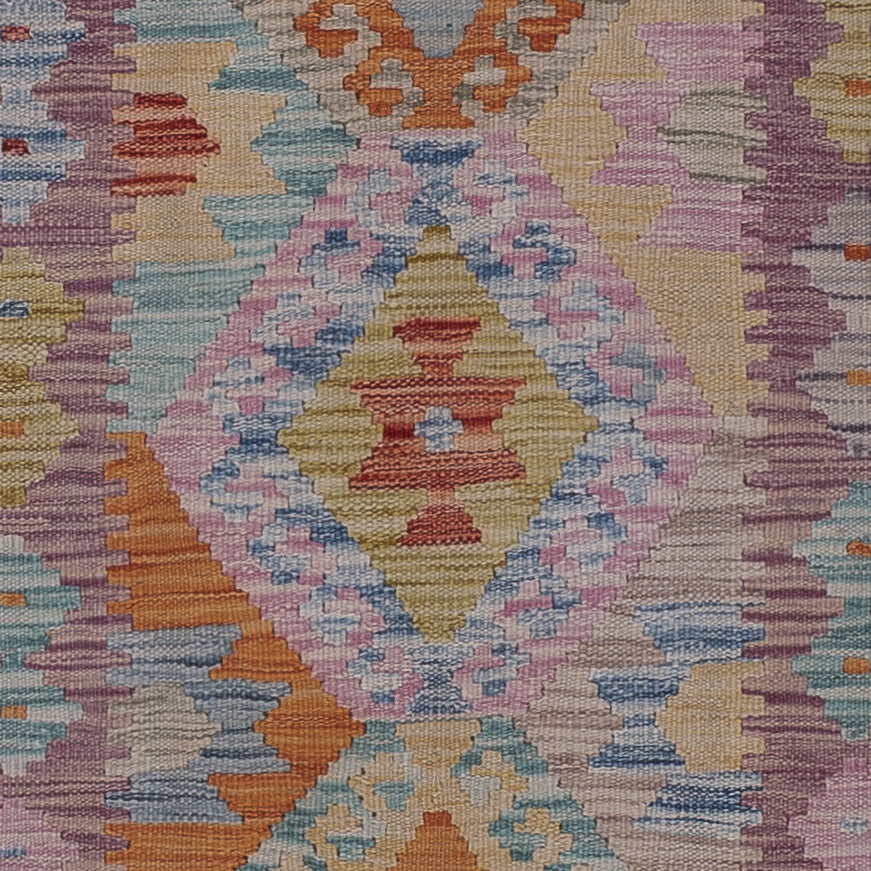 Runner Kelim Rug - Splash - 299 x 81 cm - multicolored
