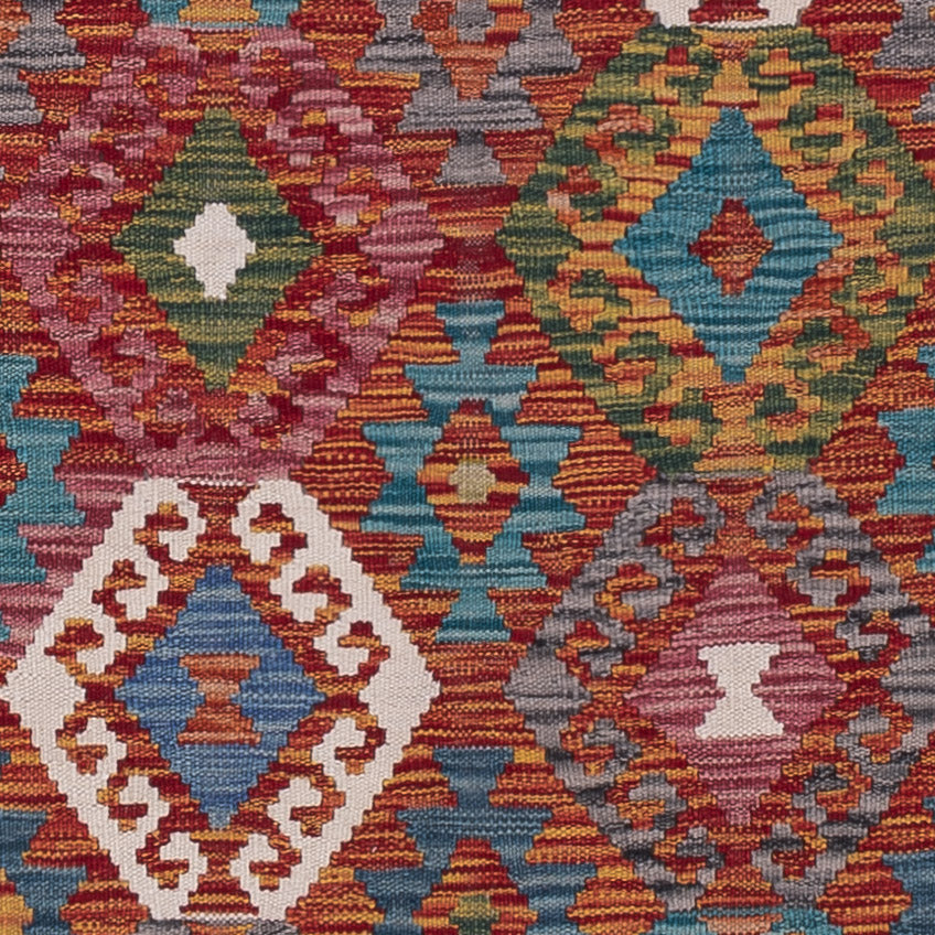 Runner Kelim Rug - Splash - 292 x 82 cm - multicolored