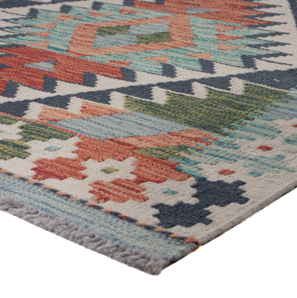 Runner Kelim Rug - Splash - 280 x 79 cm - multicolored