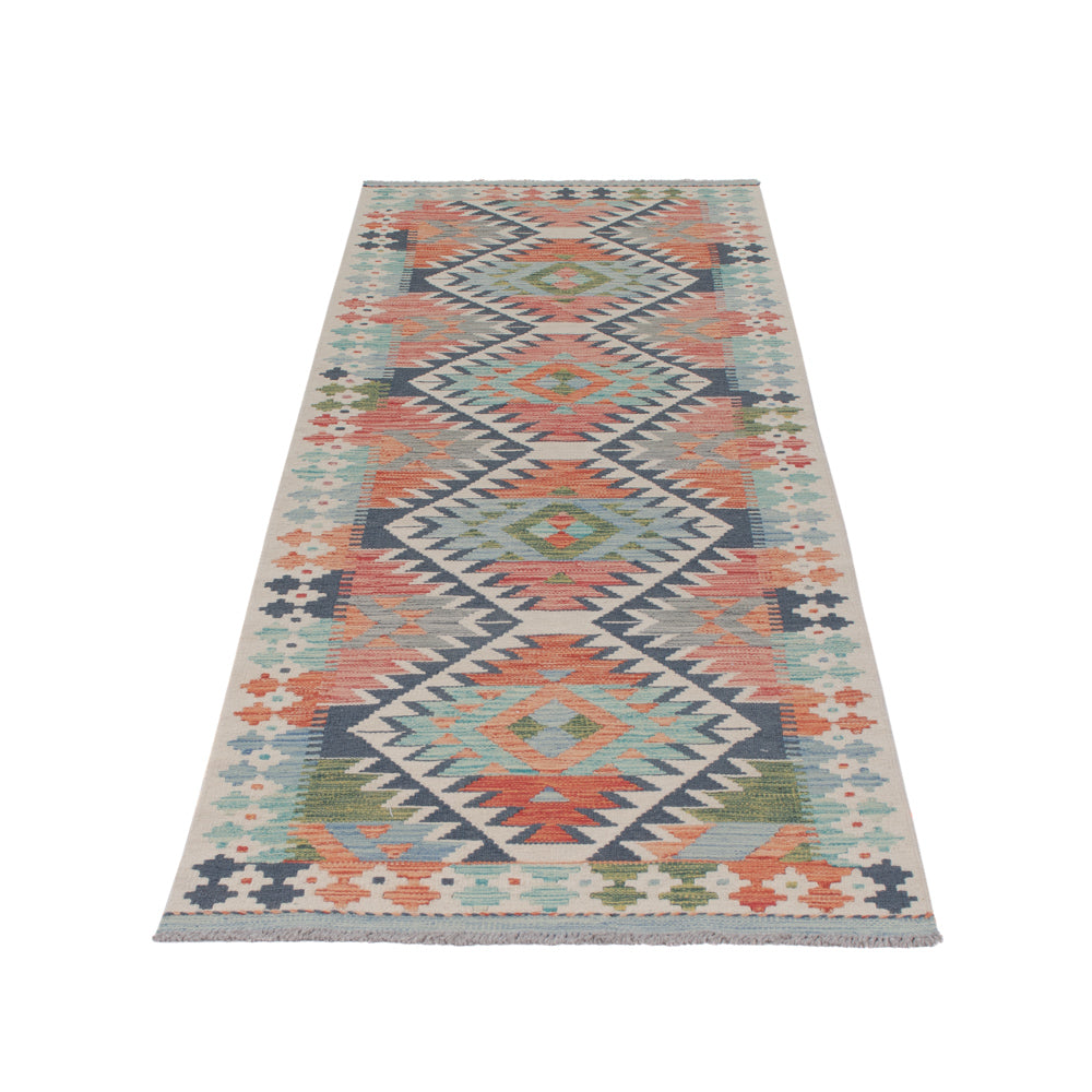 Runner Kelim Rug - Splash - 280 x 79 cm - multicolored
