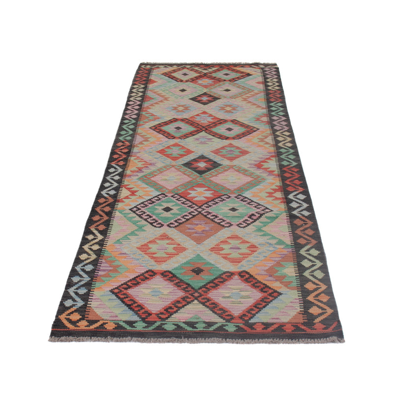 Runner Kelim Rug - Splash - 305 x 87 cm - multicolored
