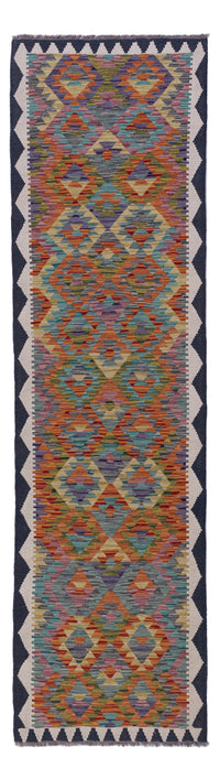 Runner Kelim Rug - Splash - 297 x 75 cm - multicolored