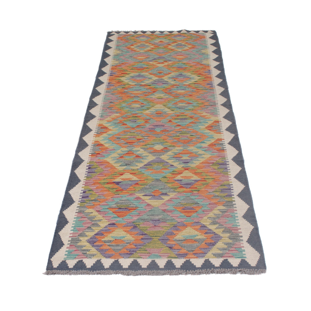 Runner Kelim Rug - Splash - 297 x 75 cm - multicolored
