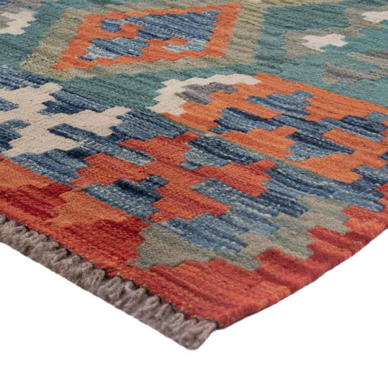 Runner Kelim Rug - Splash - 296 x 83 cm - multicolored