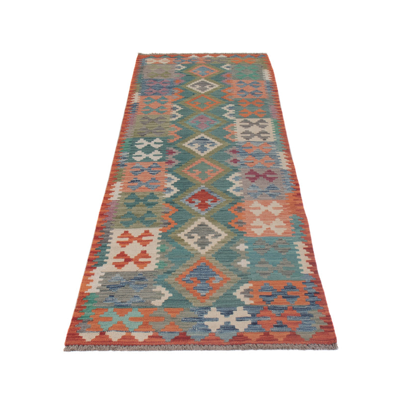 Runner Kelim Rug - Splash - 296 x 83 cm - multicolored