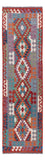 Runner Kelim Rug - Splash - 302 x 82 cm - multicolored