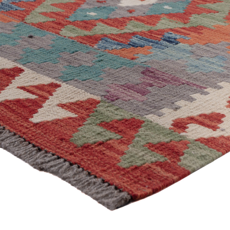 Runner Kelim Rug - Splash - 302 x 82 cm - multicolored