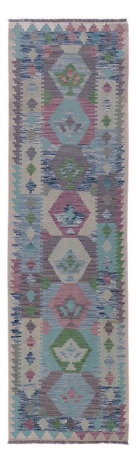 Runner Kelim Rug - Splash - 295 x 77 cm - multicolored