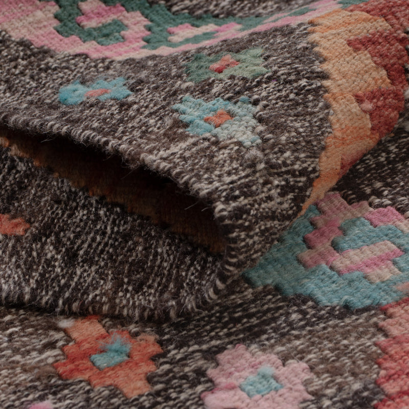 Runner Kelim Rug - Splash - 302 x 90 cm - multicolored