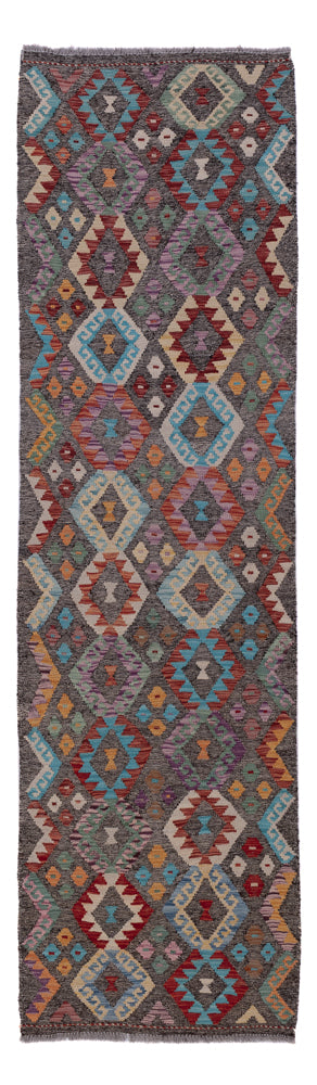 Runner Kelim Rug - Splash - 305 x 88 cm - multicolored
