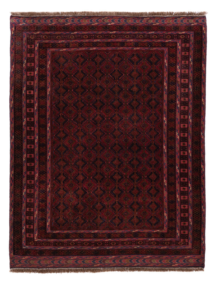 Kelim Rug - Oriental - 194 x 152 cm - dark red