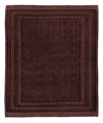Kelim Rug - Oriental square  - 189 x 156 cm - dark red