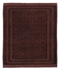 Kelim Rug - Oriental square  - 189 x 156 cm - dark red