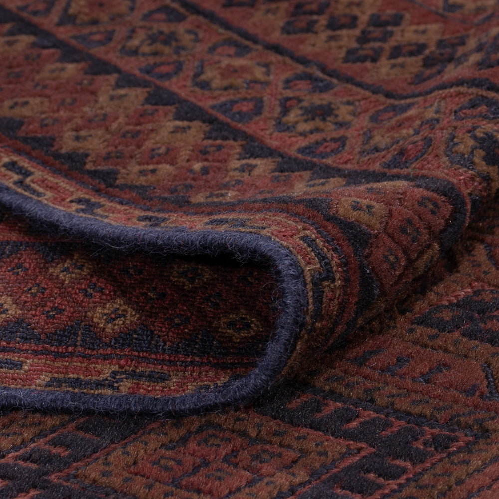 Kelim Rug - Oriental square  - 189 x 156 cm - dark red