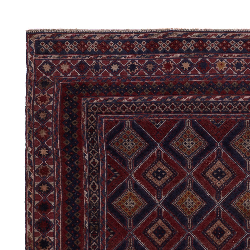Kelim Rug - Oriental square  - 177 x 157 cm - dark red