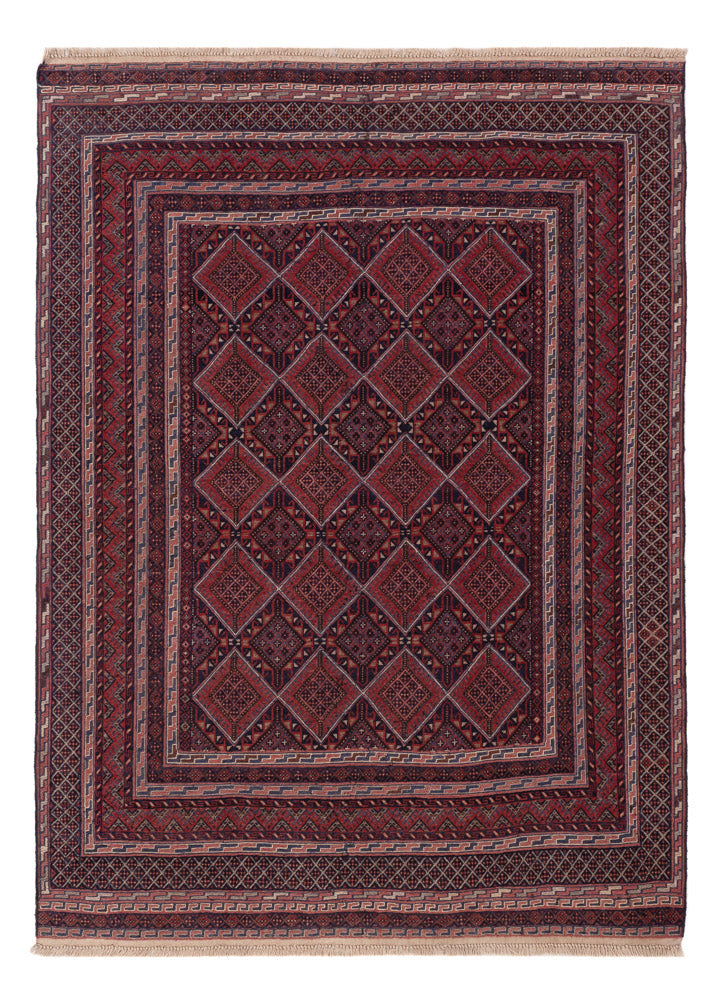Kelim Rug - Oriental - 196 x 141 cm - dark red