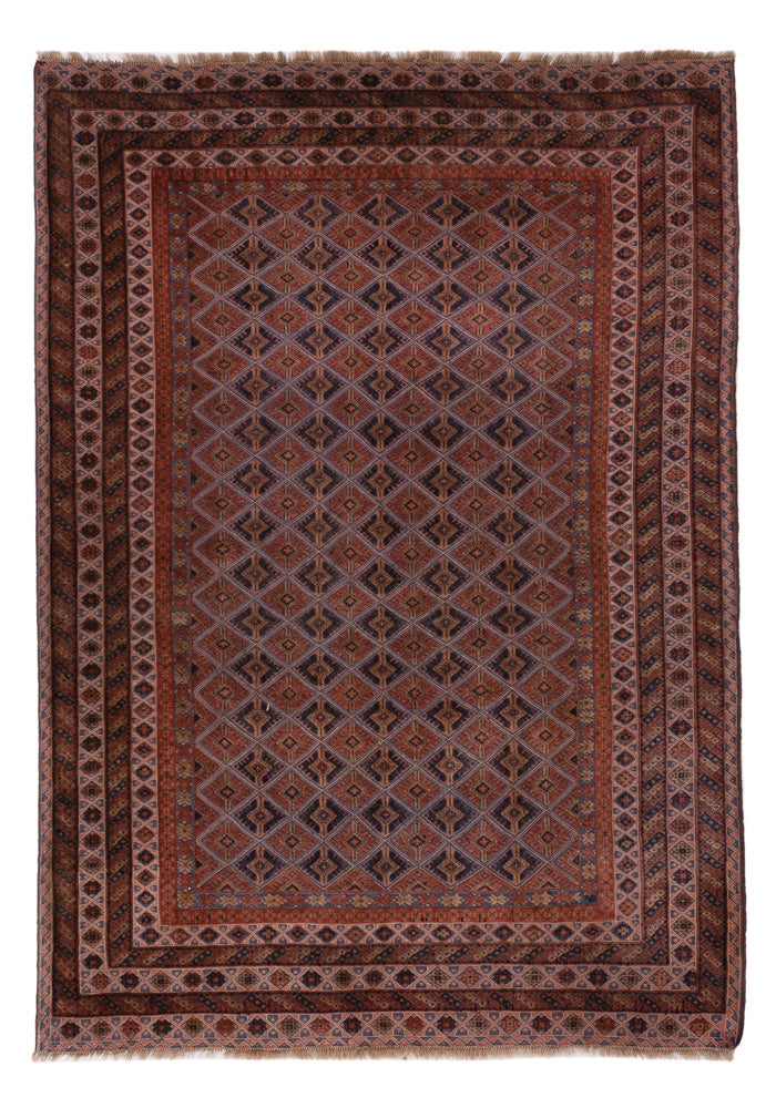 Kelim Rug - Oriental - 207 x 156 cm - dark red