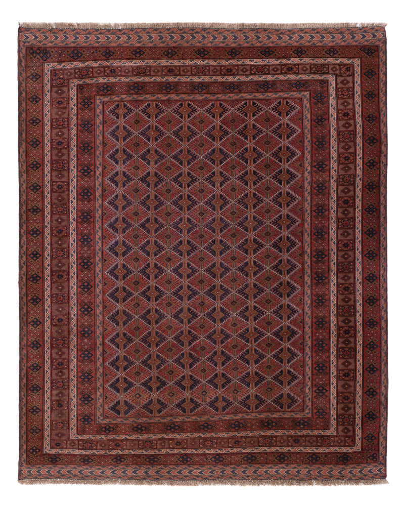 Kelim Rug - Oriental - 198 x 162 cm - dark red