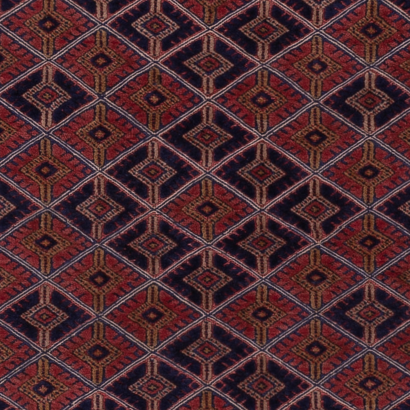 Kelim Rug - Oriental square  - 183 x 157 cm - dark red