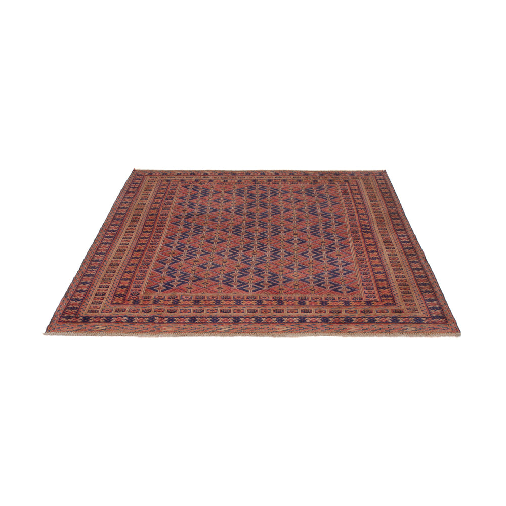 Kelim Rug - Oriental square  - 183 x 157 cm - dark red