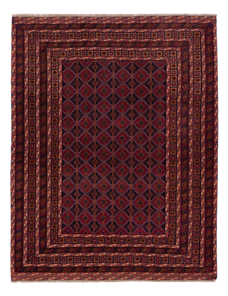 Kelim Rug - Oriental - 197 x 158 cm - dark red