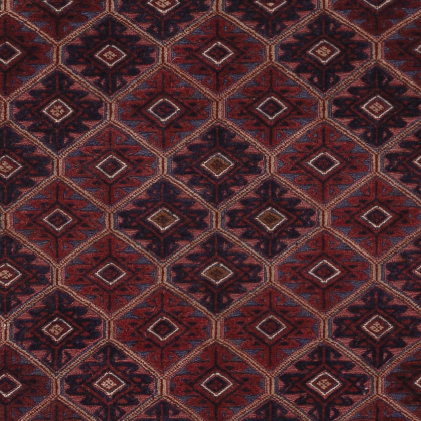 Kelim Rug - Oriental square  - 187 x 161 cm - dark red