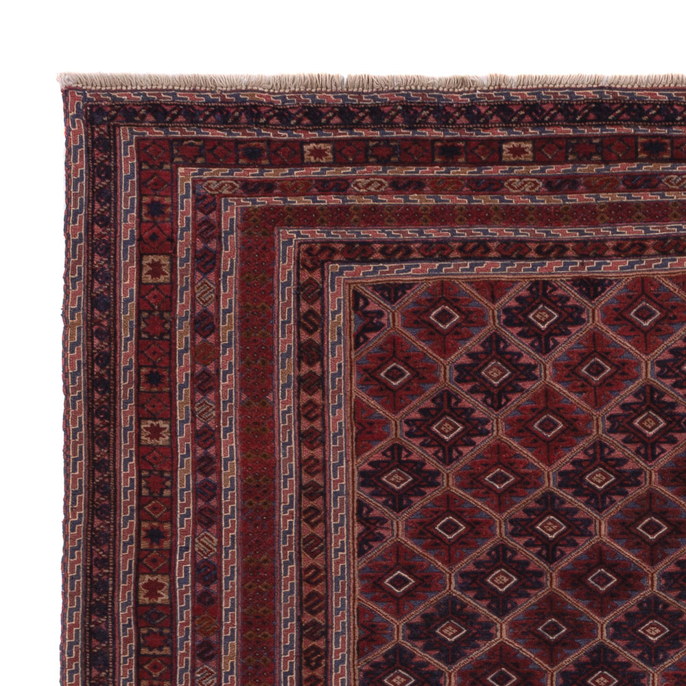 Kelim Rug - Oriental square  - 187 x 161 cm - dark red