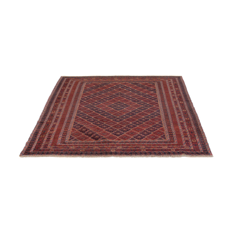 Kelim Rug - Oriental square  - 187 x 161 cm - dark red