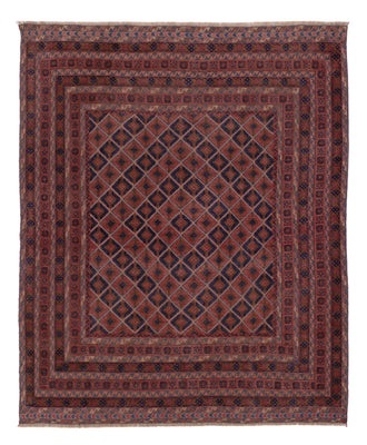 Kelim Rug - Oriental - 193 x 159 cm - dark red