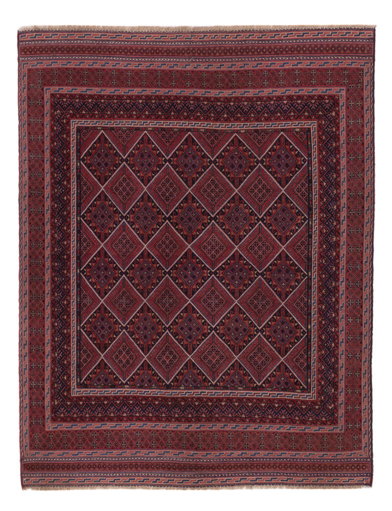 Kelim Rug - Oriental - 188 x 143 cm - dark red