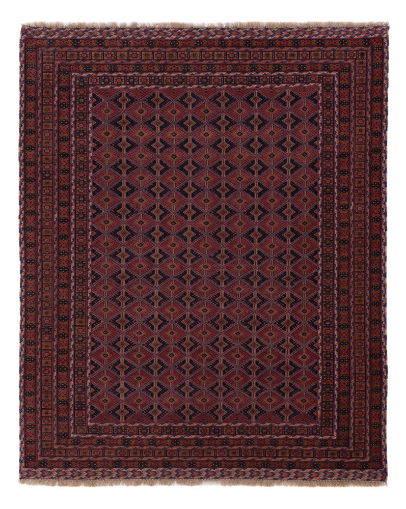 Kelim Rug - Oriental - 193 x 155 cm - dark red