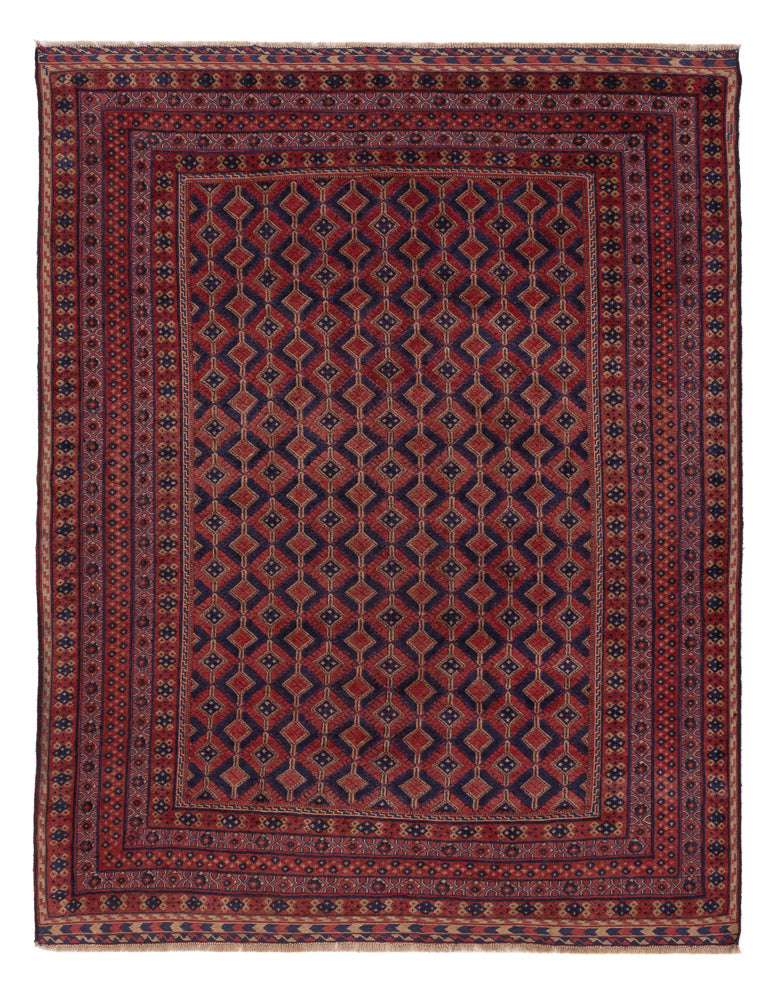 Kelim Rug - Oriental - 191 x 146 cm - dark red