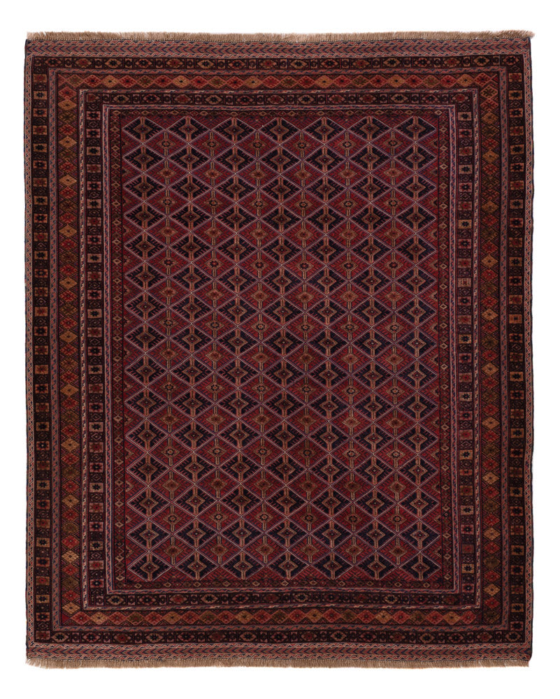 Kelim Rug - Oriental - 196 x 159 cm - dark red