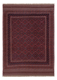 Kelim Rug - Oriental - 193 x 140 cm - dark red