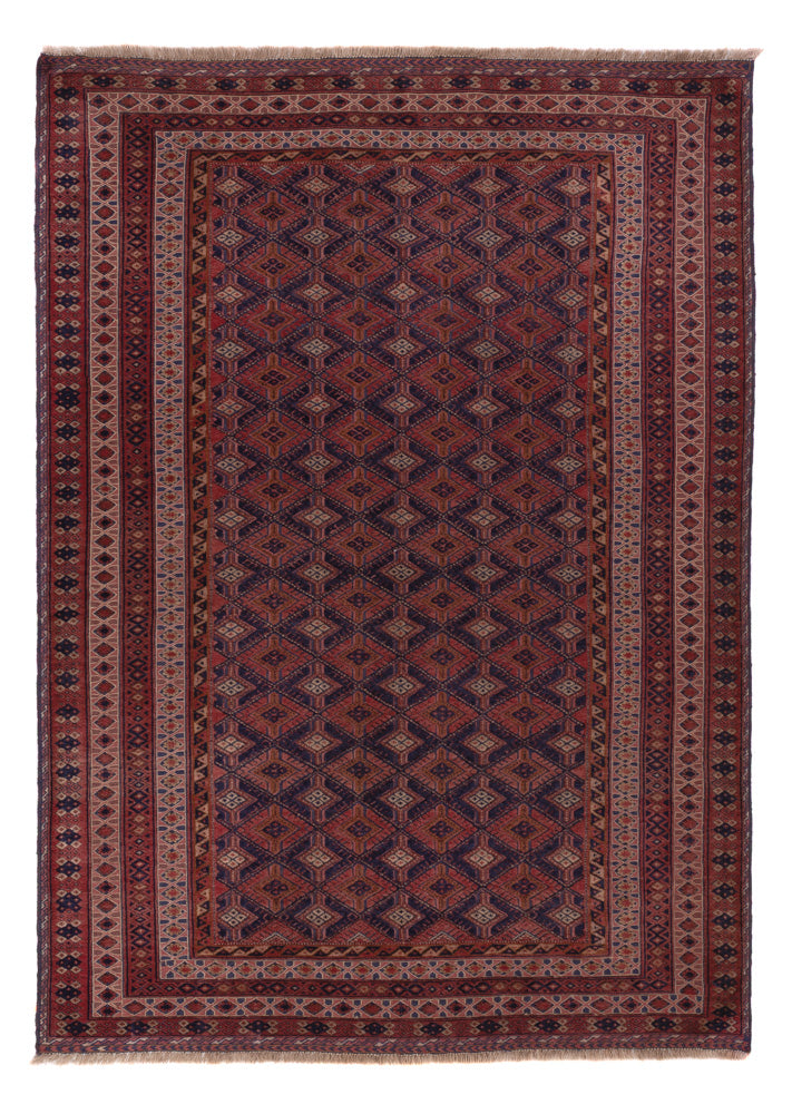 Kelim Rug - Oriental - 206 x 145 cm - dark red