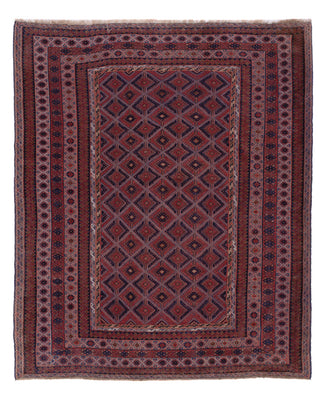 Kelim Rug - Oriental - 197 x 156 cm - dark red