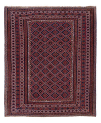 Kelim Rug - Oriental - 197 x 156 cm - dark red