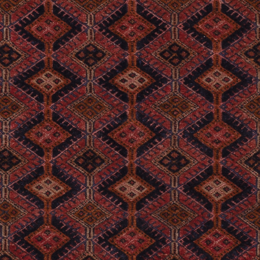 Kelim Rug - Oriental square  - 189 x 157 cm - dark red