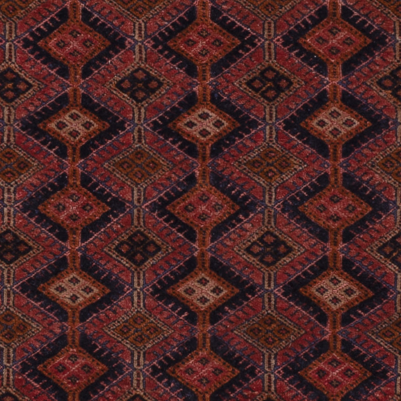 Kelim Rug - Oriental square  - 189 x 157 cm - dark red