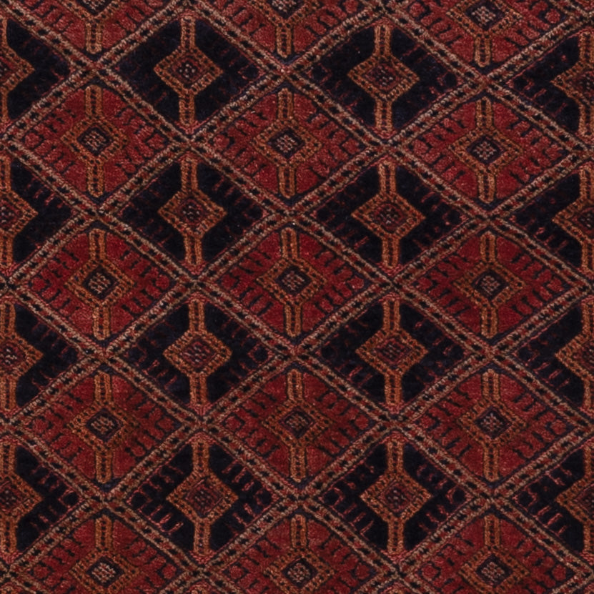 Kelim Rug - Oriental square  - 185 x 160 cm - dark red