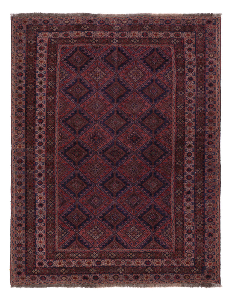 Kelim Rug - Oriental - 198 x 156 cm - dark red