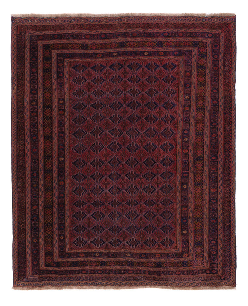 Kelim Rug - Oriental - 195 x 160 cm - dark red