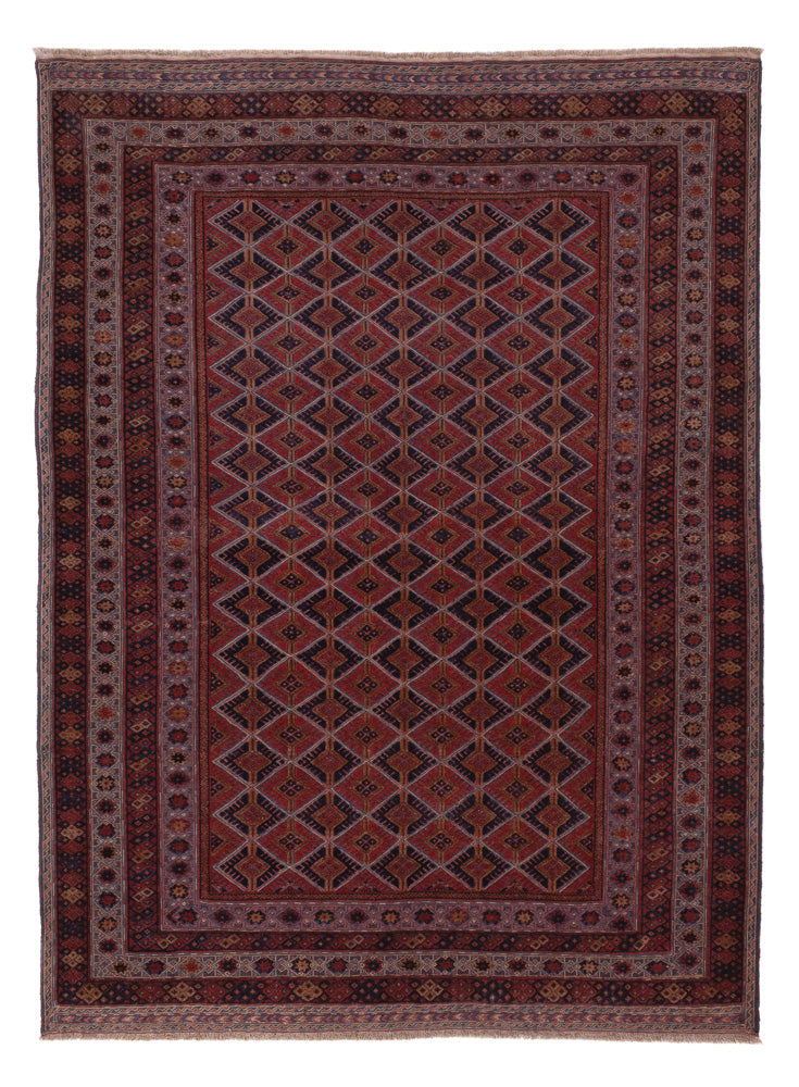 Kelim Rug - Oriental - 200 x 144 cm - dark red