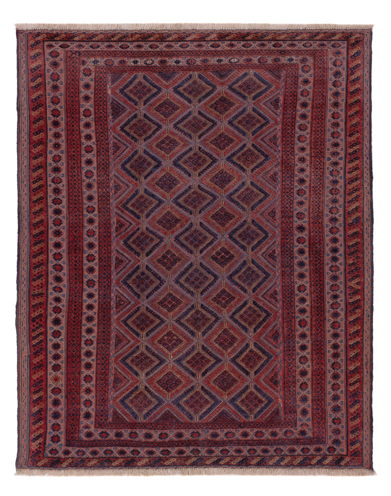 Kelim Rug - Oriental - 196 x 158 cm - dark red